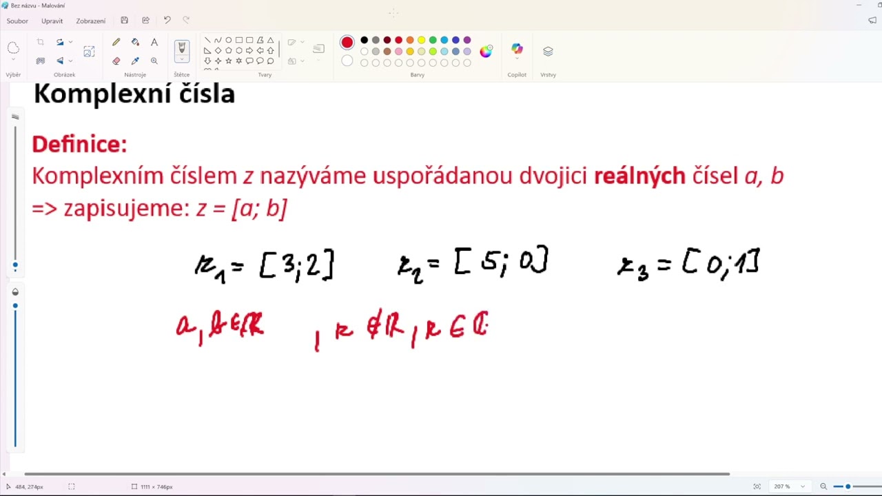 Úvod do komplexních čísel, tvar uspořádaných dvojic