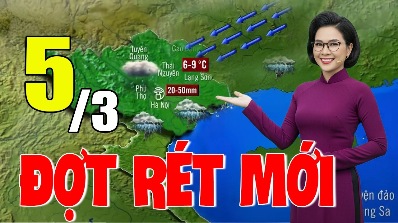 Tin bão Mới Nhất | Dự báo thời tiết hôm nay ngày mai 5/3 | dự báo thời tiết 3 ngày tới#baoso1