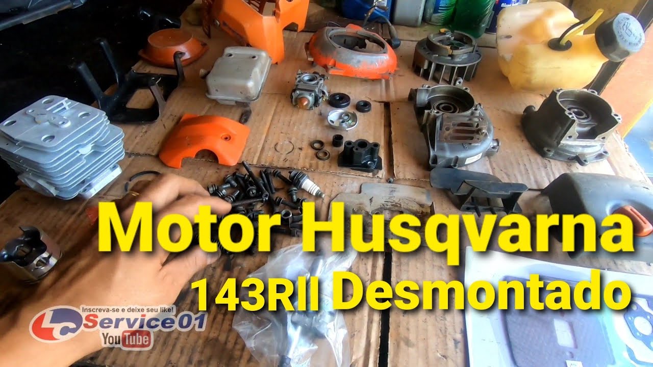 #Roçadeira #husqvarna 143Rll  Roçadeira Husqvarna 143Rll  como  motor  desmontado