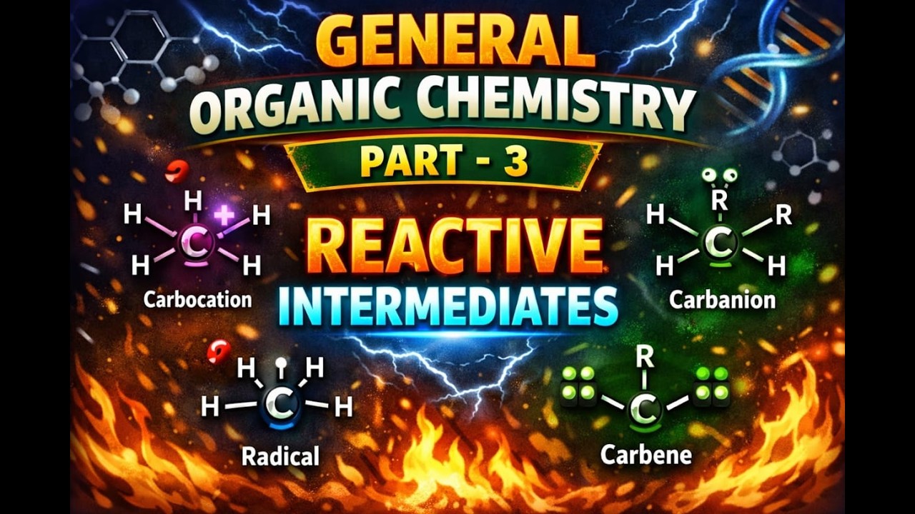 GOC Part 3 | Reactive Intermediates (Carbocation, Carbanion etc