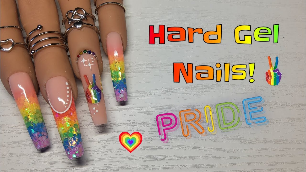 HARD GEL BUILDER GEL RAINBOW NAILS! | PRIDE NAILS | BORN PRETTY