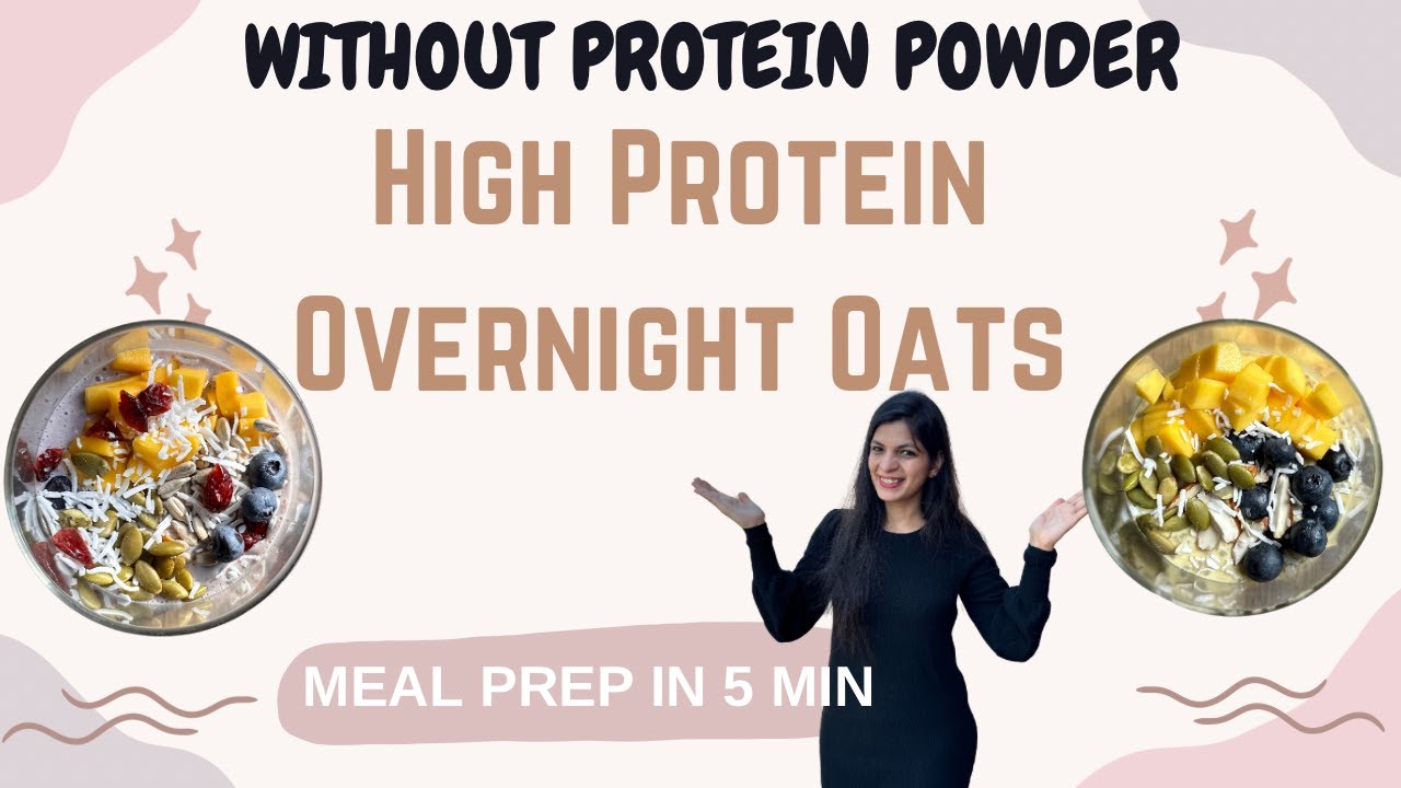 Healthy Breakfast Meal Prep Ideas | Overnight Oats & Chia Pudding for Weightloss, No Protein Powder