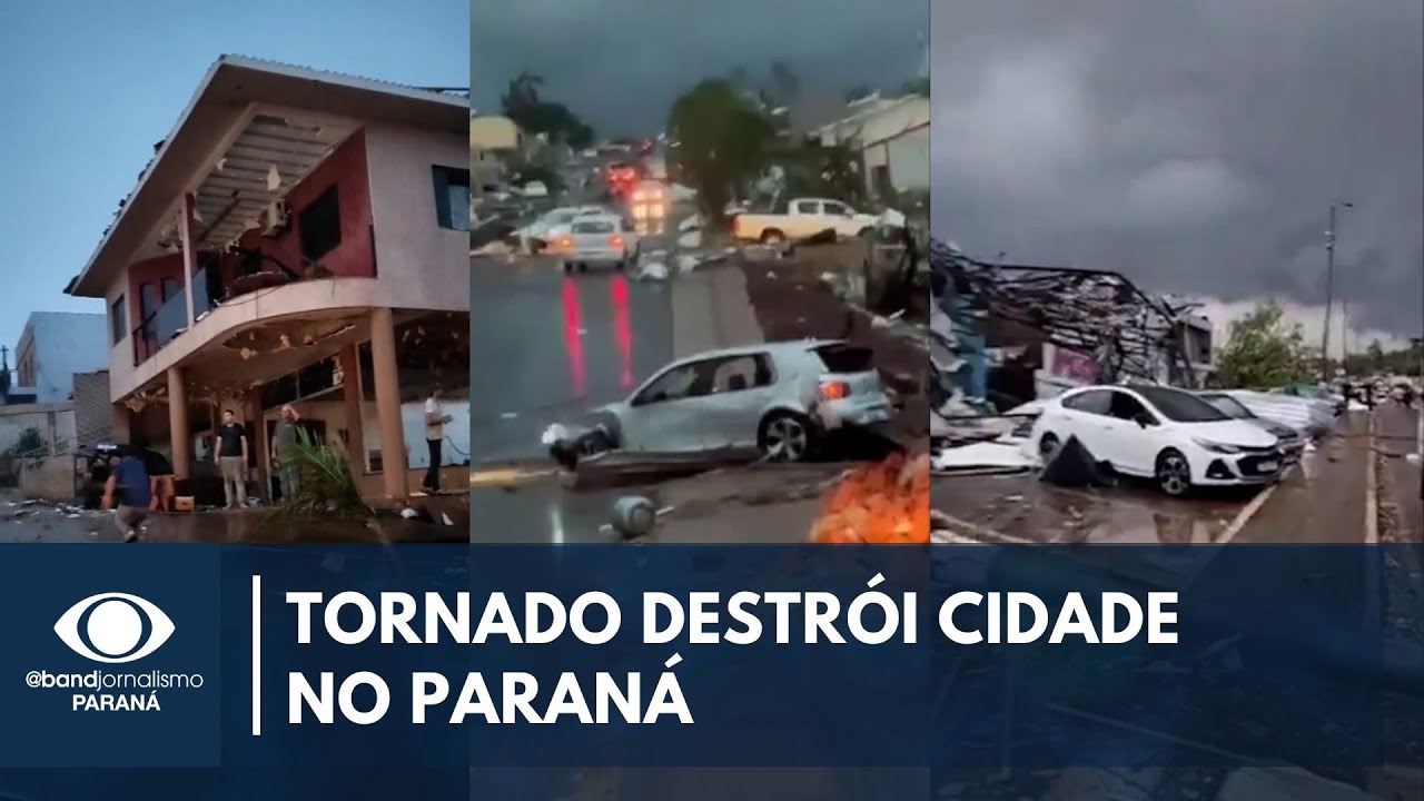 Tornado destrói Rio Bonito do Iguaçu no Paraná | Simepar fala sobre tornado