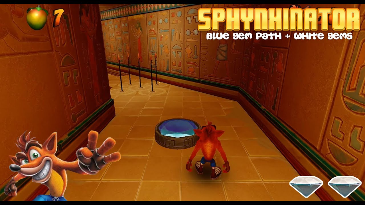 Crash Bandicoot 3 N. Sane Trilogy : Gameplay #46 (Sphynxinator) - Blue gem path + white gems