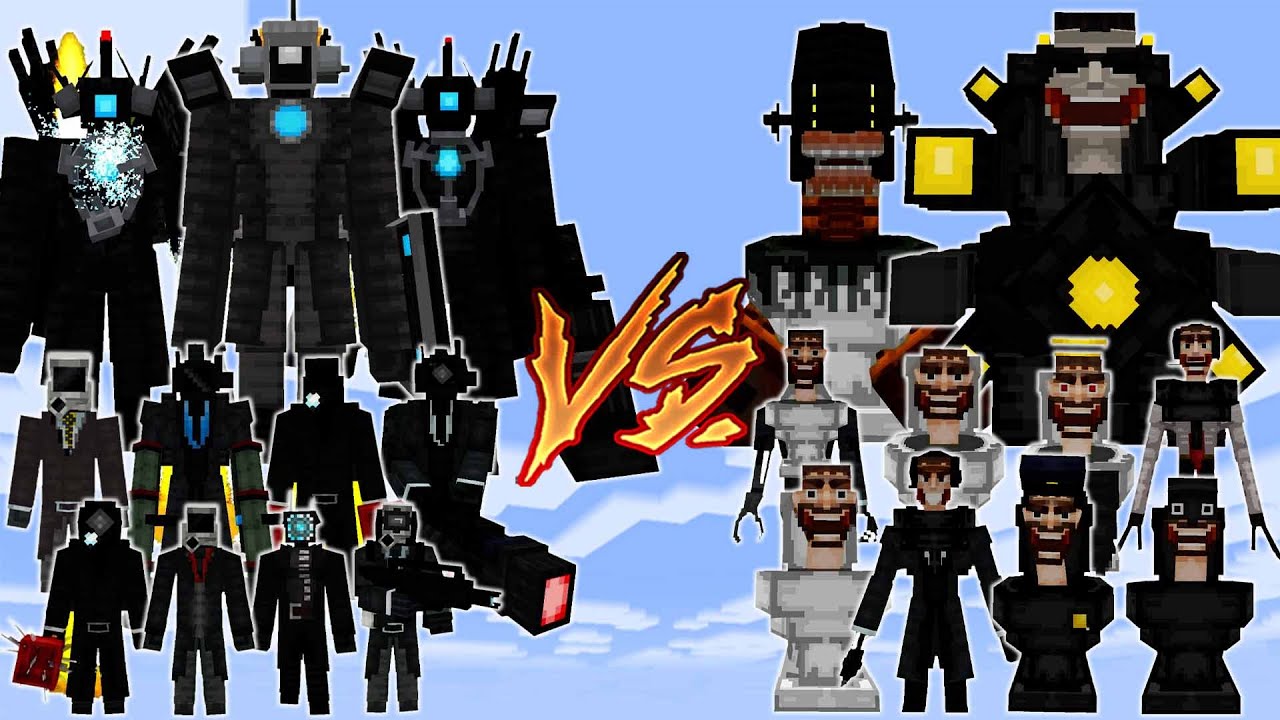 All SKIBIDI CAMERAMAN vs All SKIBIDI TOILET - SKIBIDI TOILET V8.6 | MINECRAFT PE BATTLE