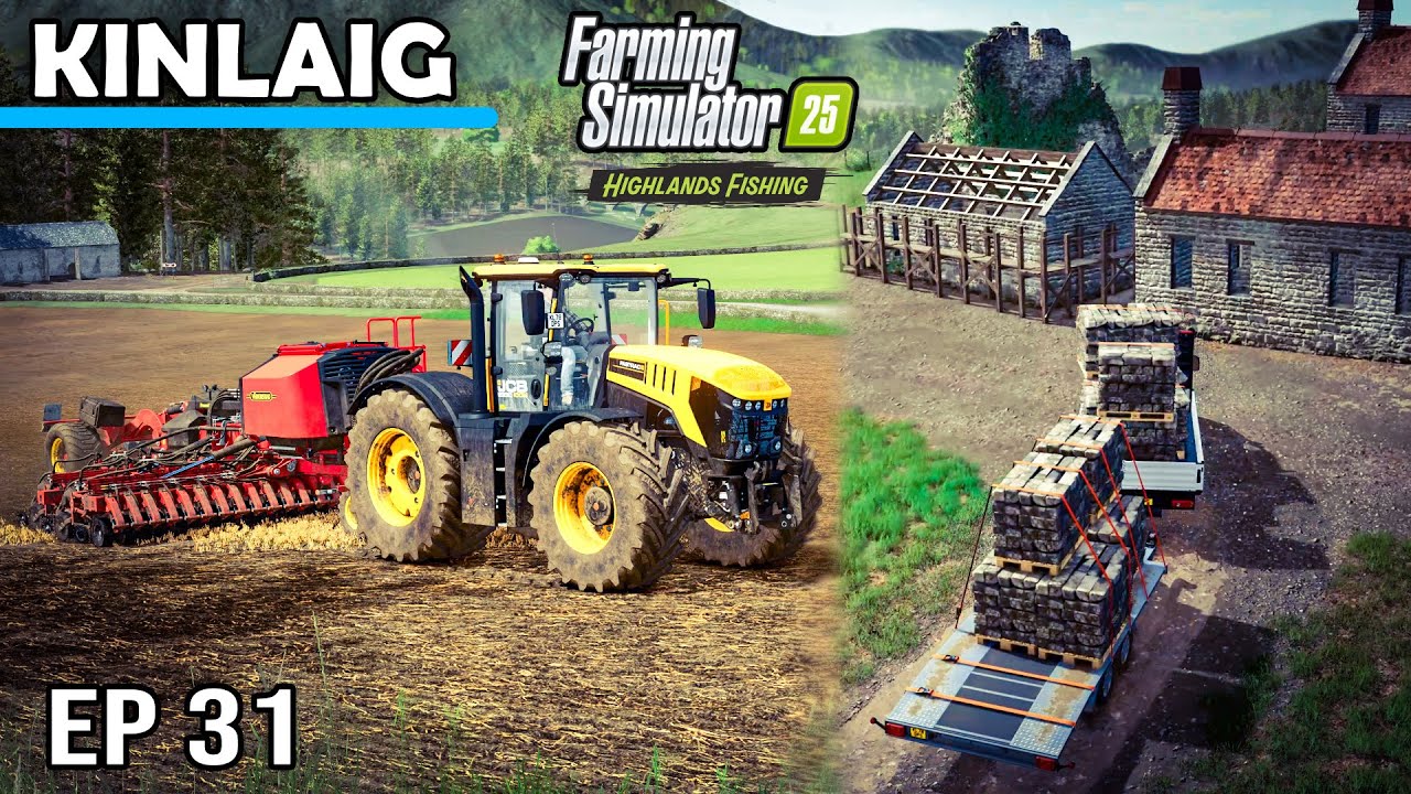 ВЗГЛЯНИТЕ!! ПРОГРЕСС СТРОИТЕЛЬСТВА ЗАМКА — Highlands Fishing | Farming Simulator 25 — Эпизод 31