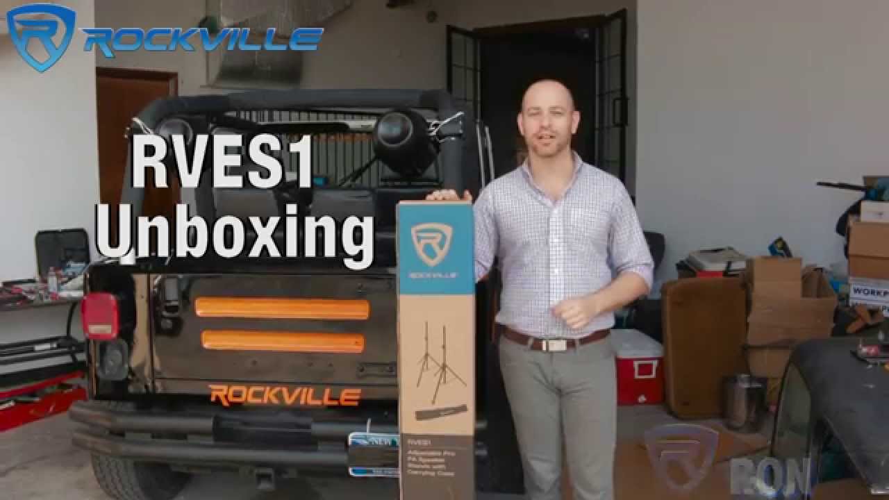 Unboxing PAIR ROCKVILLE RVES1 ADJUSTABLE TRIPOD DJ PA SPEAKER STANDS+CARRY BAG/UNIVERSAL