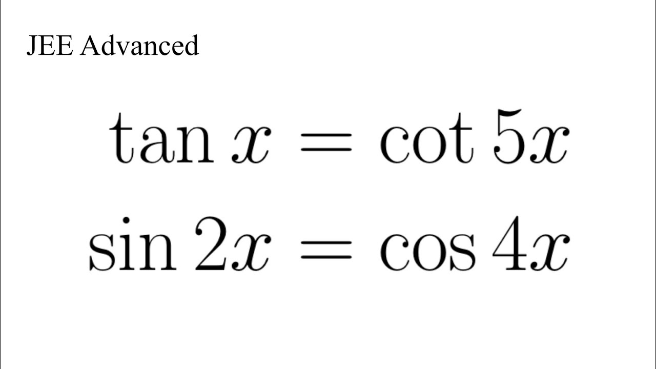 A Quick Trigonometry Problem From the JEE Advanced Exam