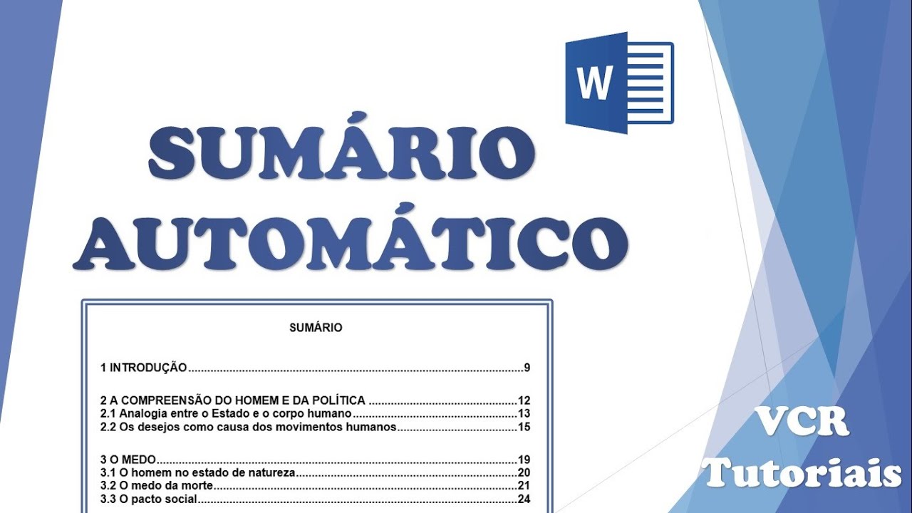 Criar sumário automático no word ABNT