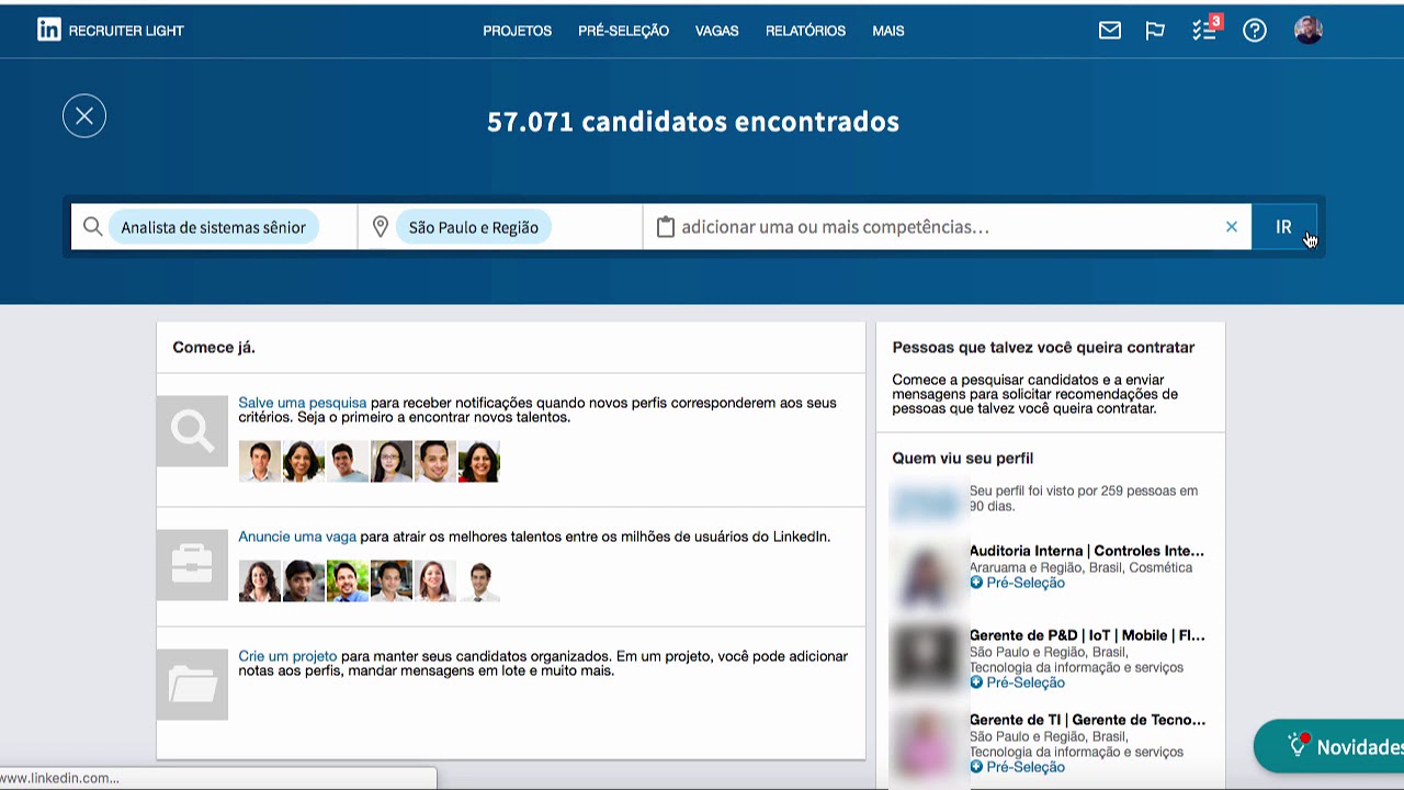 LinkedIn Recruiter - Como o recrutador pesquisa por CANDIDATOS no LinkedIn