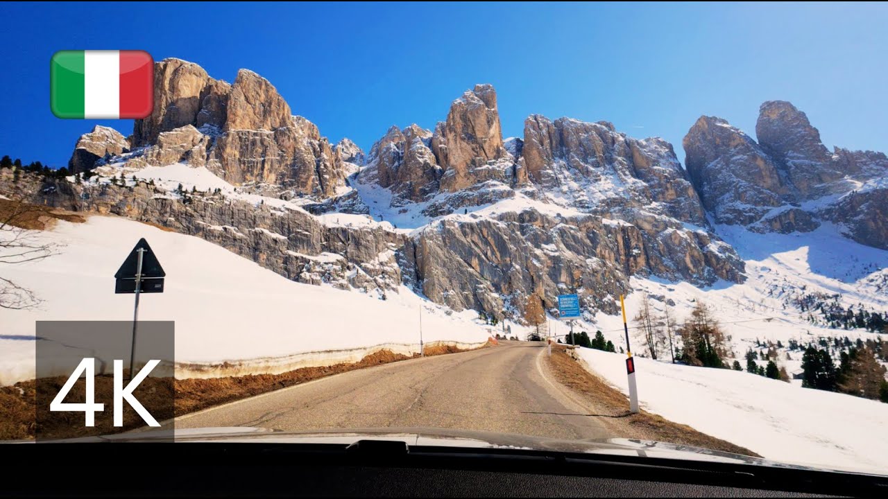 Dolomites Scenic Drive 🇮🇹 | 4K ASMR Journey through Cortina d'Ampezzo to Canazei