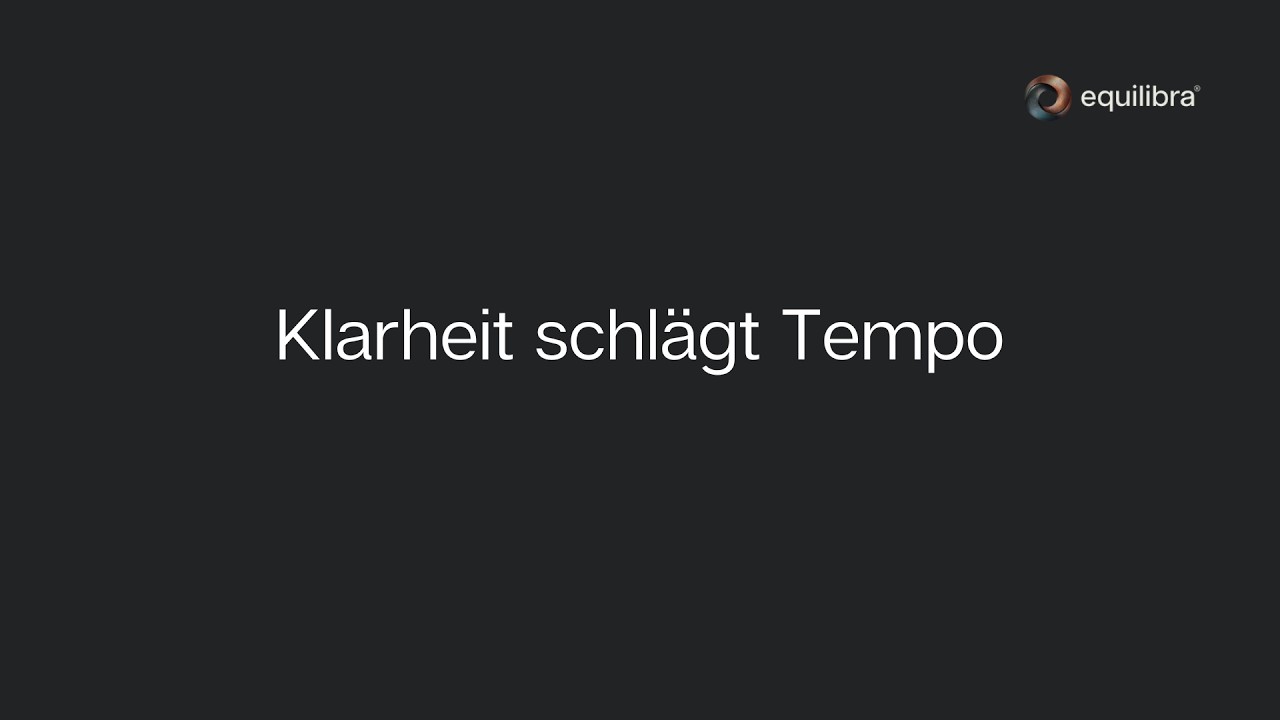 Klarheit schlägt Tempo