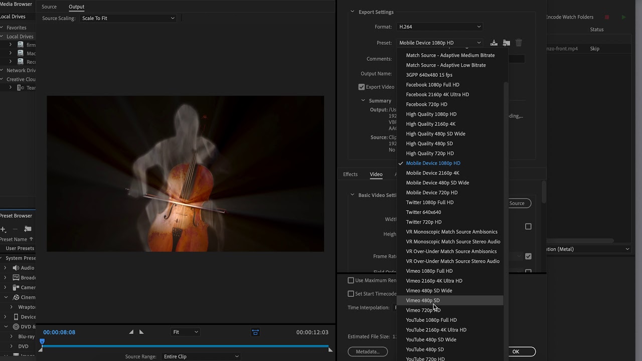 Adobe Media Encoder tutorial - The basics