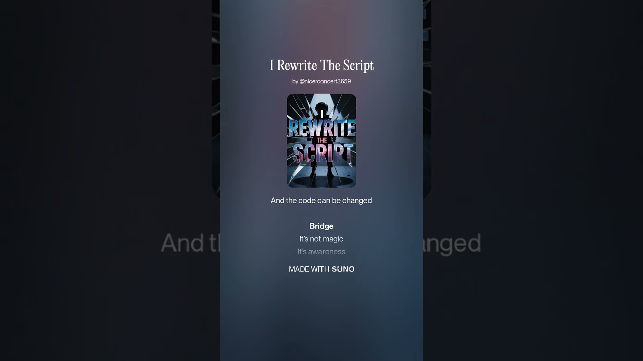 Rewrite The Script #healingthroughmusic #lawofcorrespondence #originalsong #spiritmusic