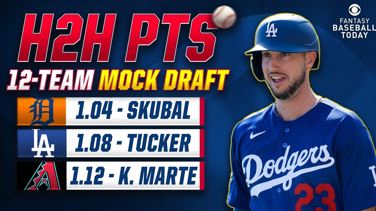 H2H Points DAILY 12-Team Full Mock Draft on ESPN I Fantasy Baseball Advice