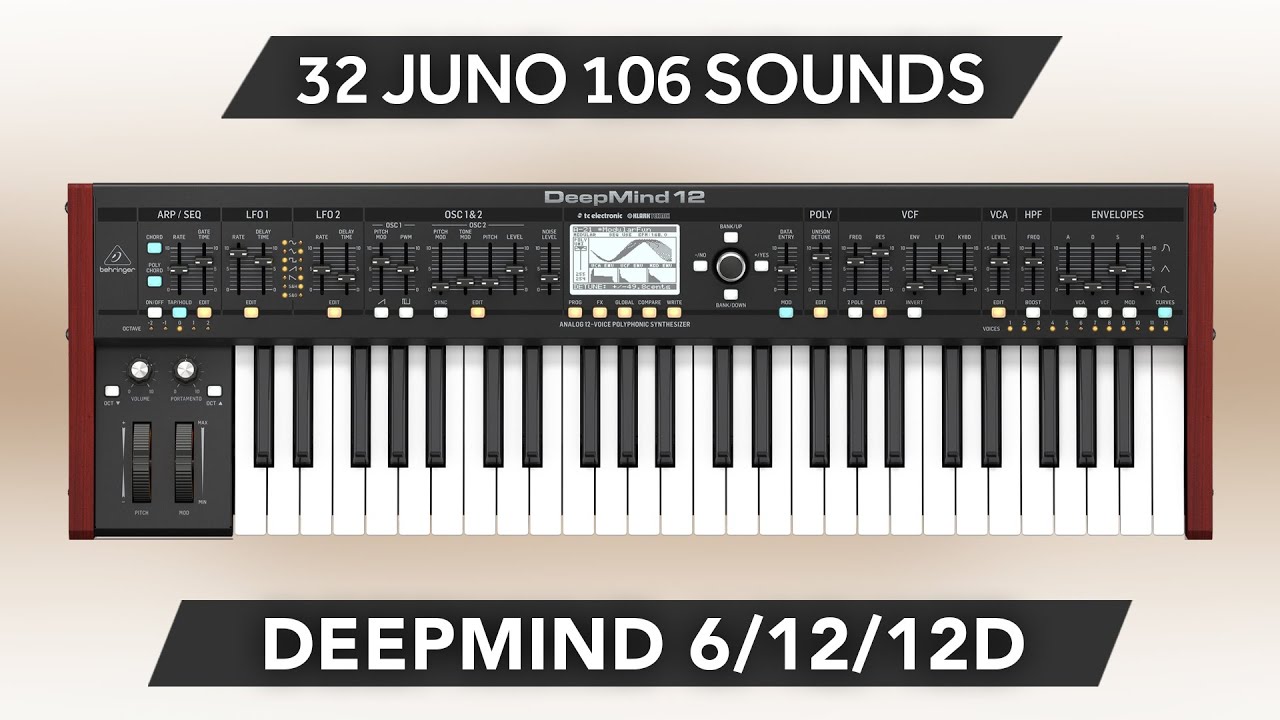BEHRINGER DEEPMIND 6 / 12 / 12D ♫  32 Custom Sounds ► Deep Juno