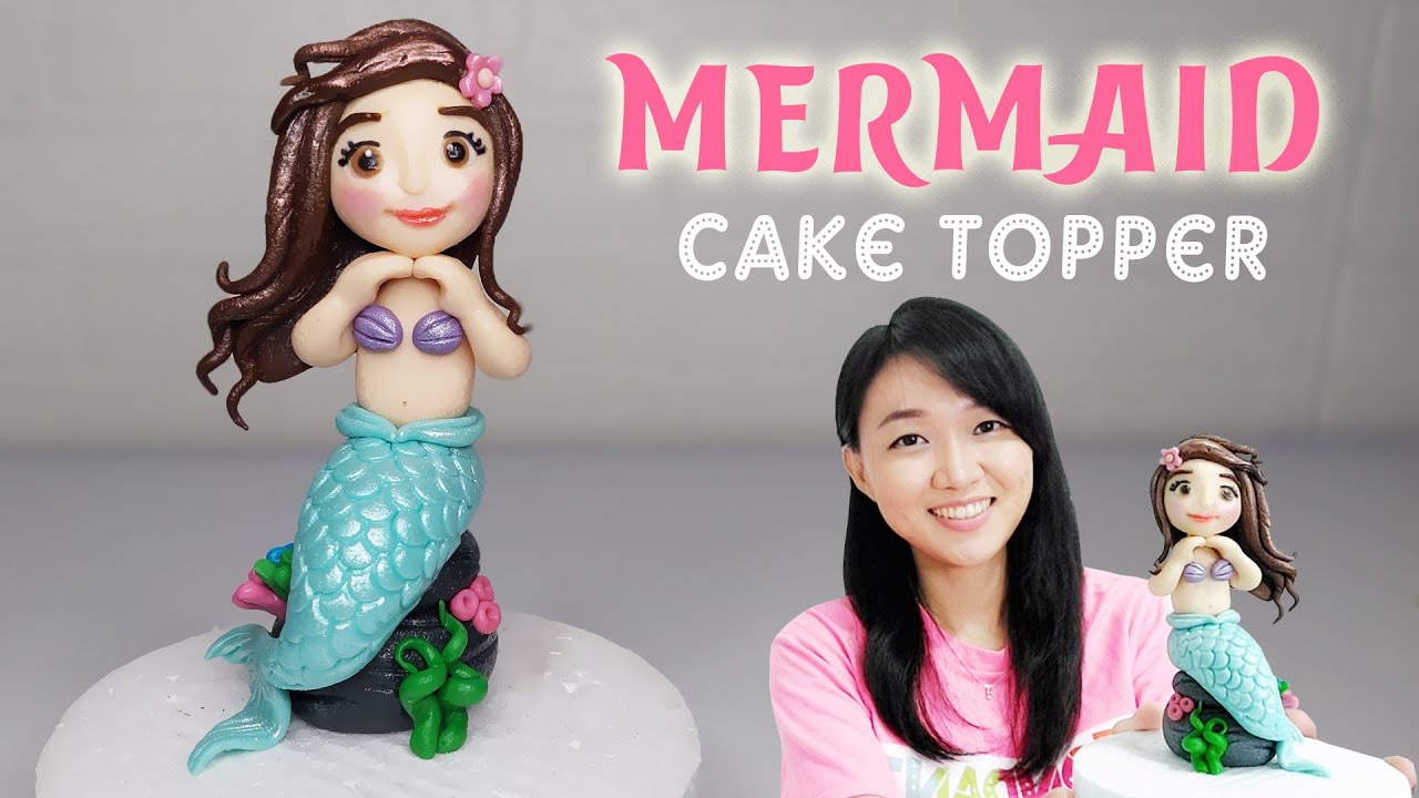 How to Make a Mermaid Cake Topper | Fondant Mermaid | Mermaid Cake Topper | Mermaid Cake