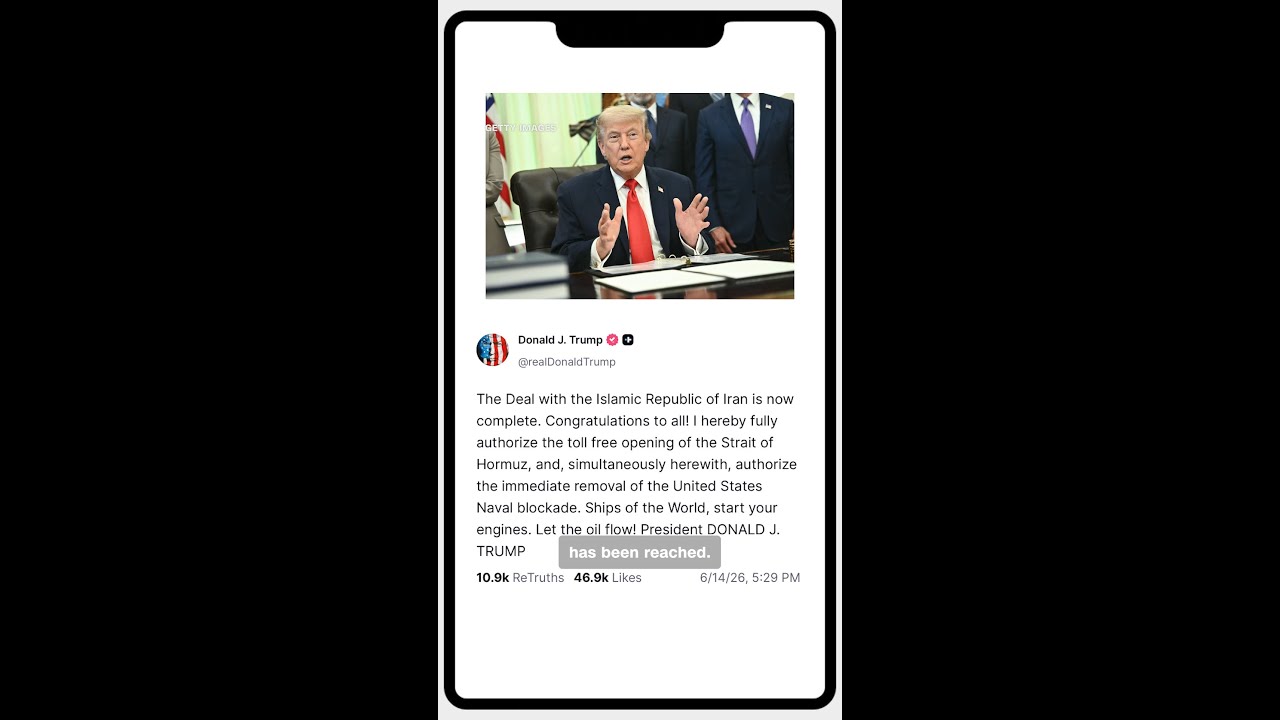 Trump says Iran agreement has been reached