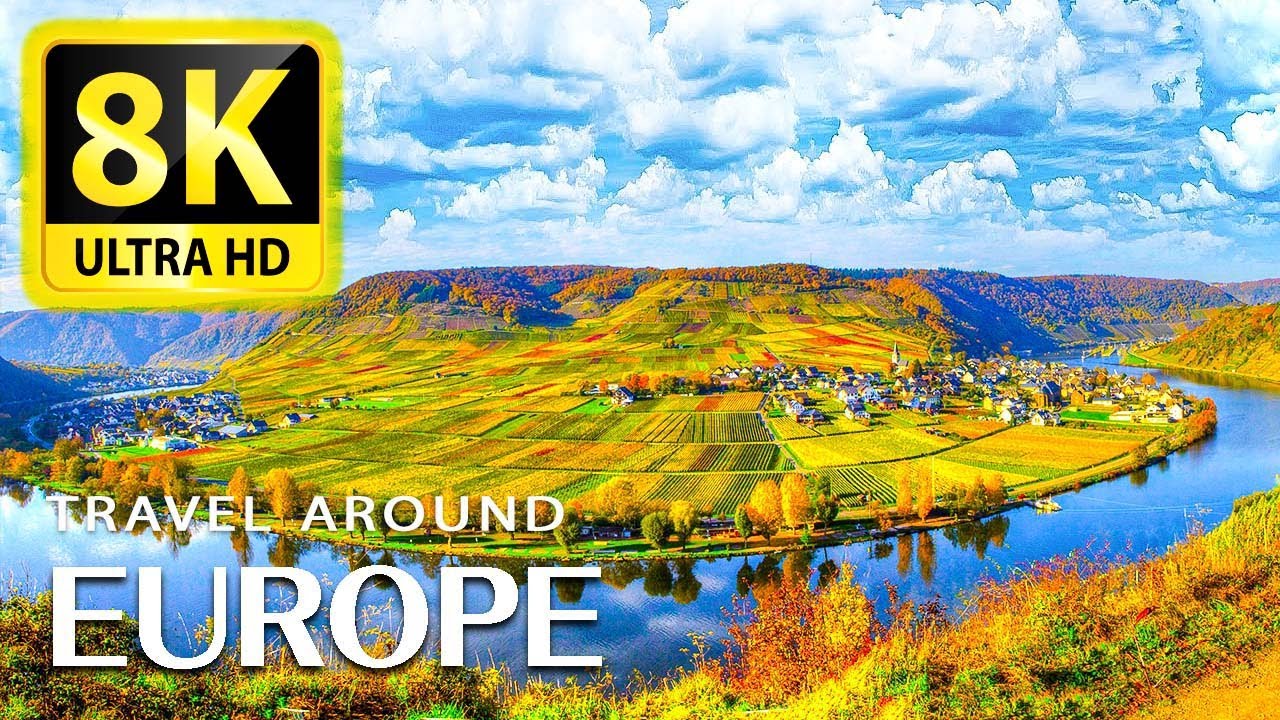 EUROPEAN AROUND TOUR 8K ULTRA HD -  Relaxing music and nature sounds 8K TV (Part 2)