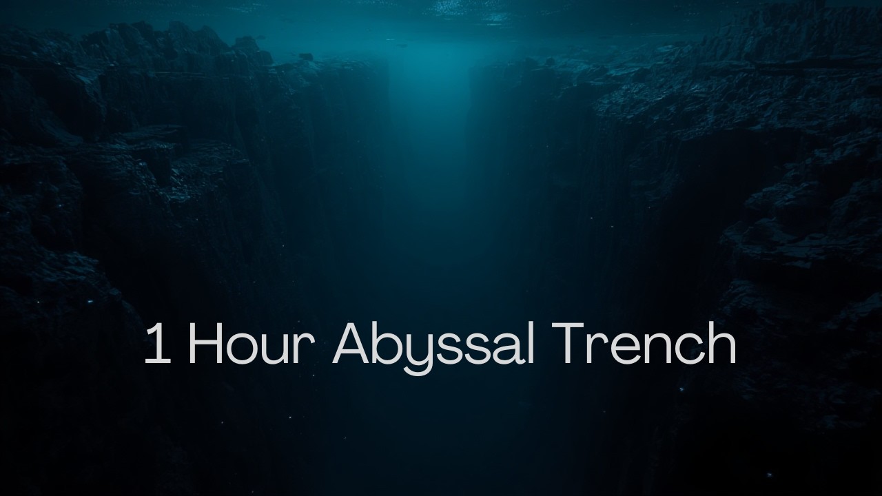 1 Hour Deep Sea Abyssal Trench Ambience • Heavy Water Pressure & Submerged Void