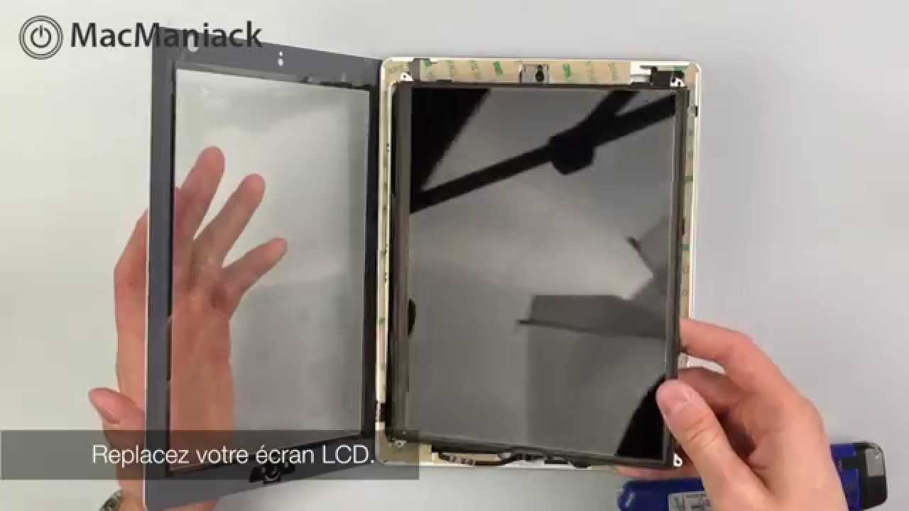 Comment remplacer la vitre tactile d'un iPad 4 ?  Tutoriel complet (+ nappe HOME, WIFI et DOCK)