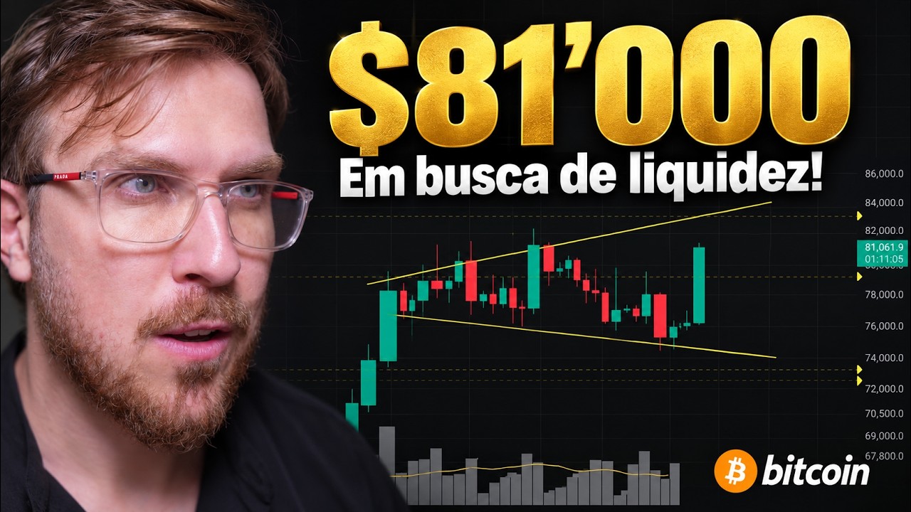 BITCOIN $81'000! PR&Oacute;XIMO MOVIMENTO pode LIQUIDAR muitos PLAYERS!!