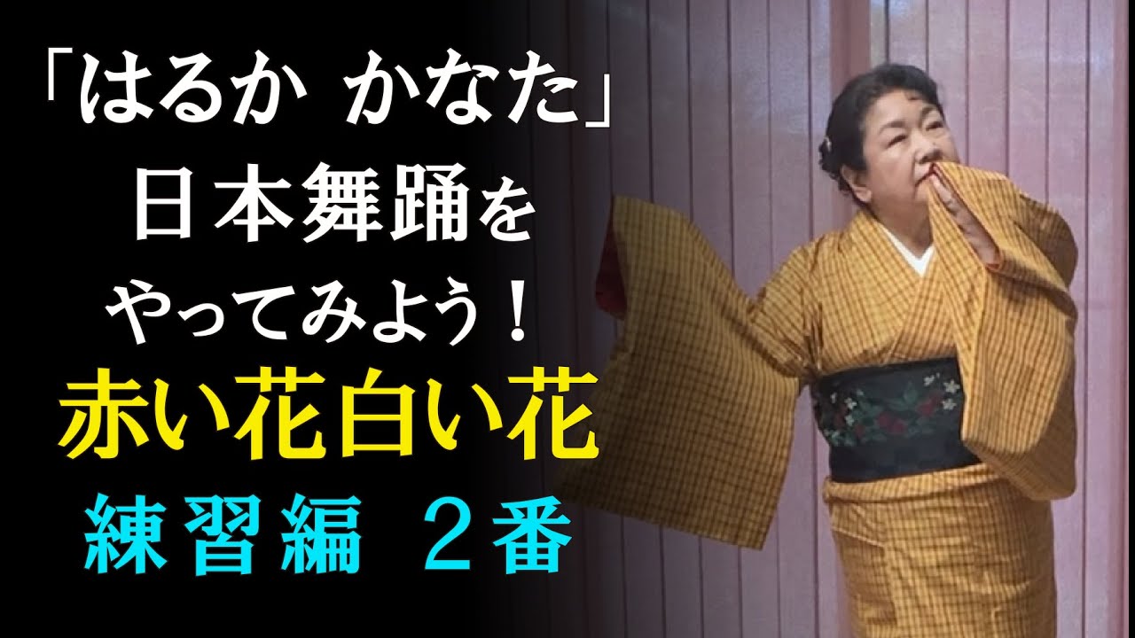 日本舞踊をやってみよう！ 赤い花白い花 練習2番