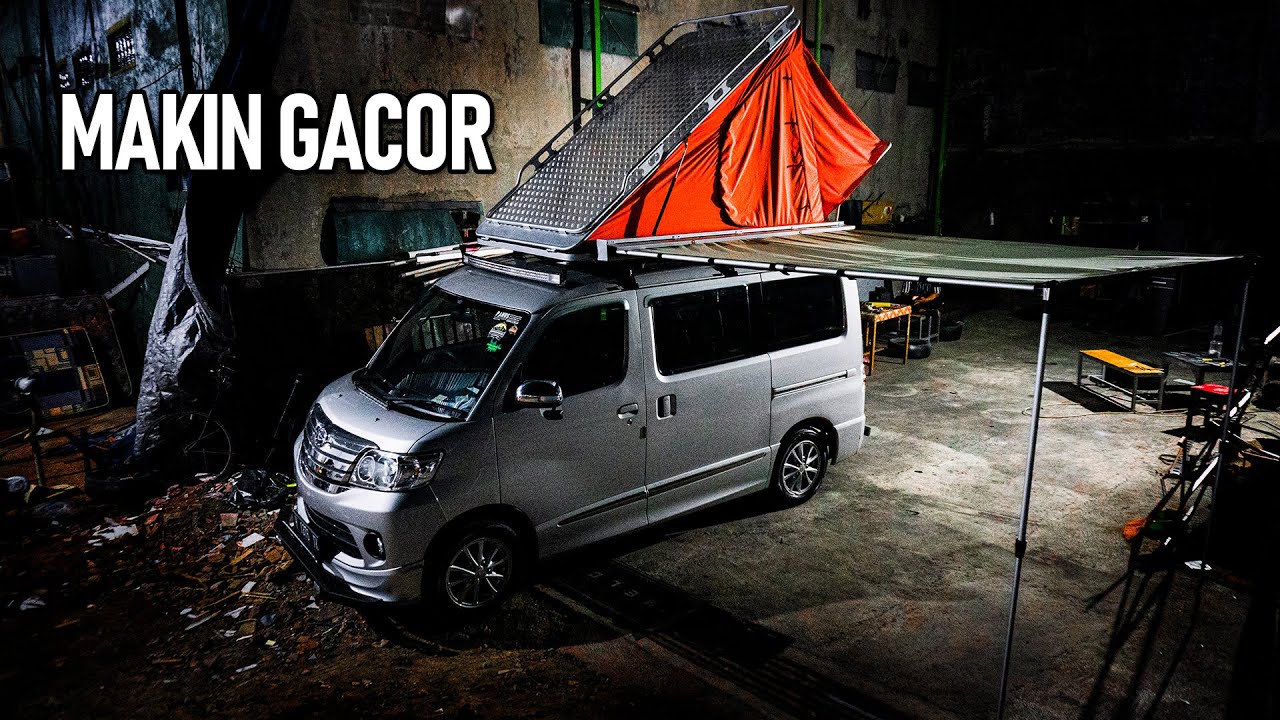Pemasangan Rooftop Tent dan Awning Tent di Mobil Luxio
