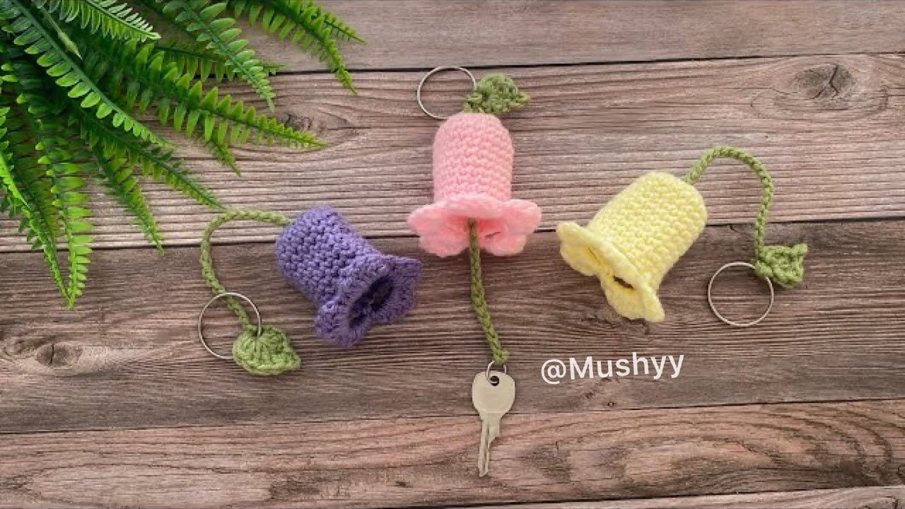 EASY Crochet Flower Keychain Tutorial for Beginners #crochettutorial #howtocrochet