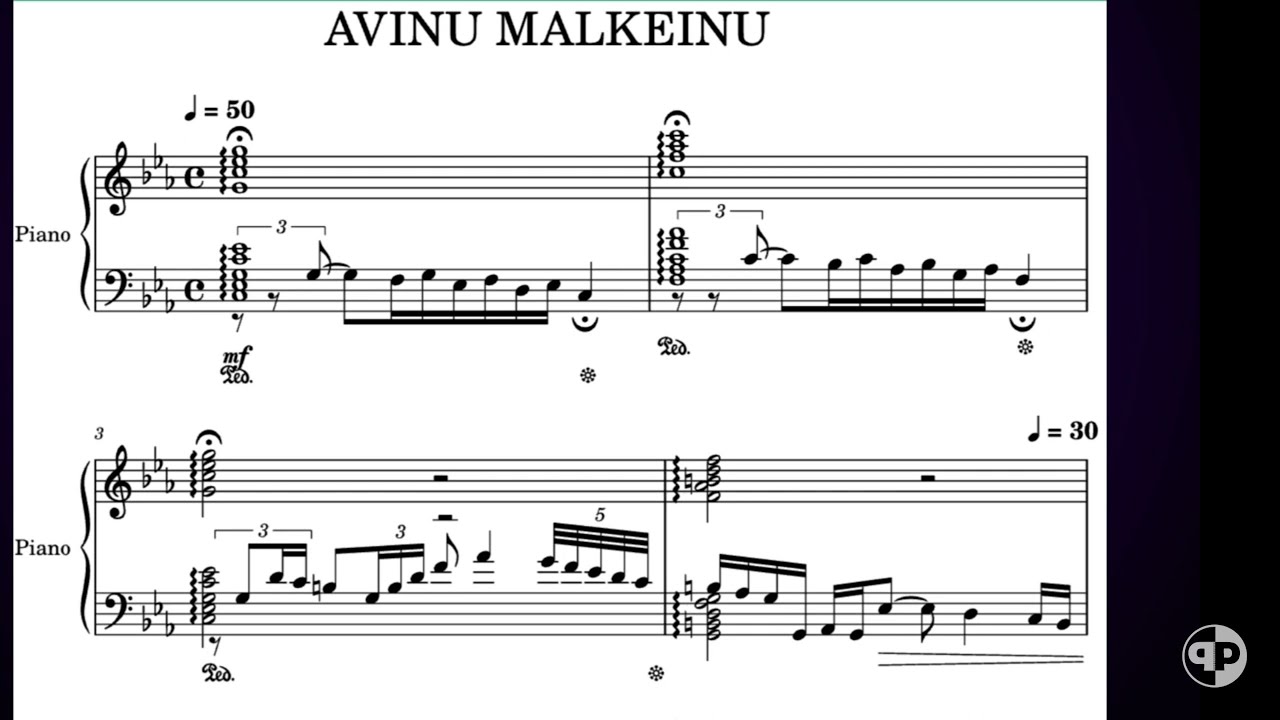 Avinu Malkeinu - piano accompaniment - karaoke