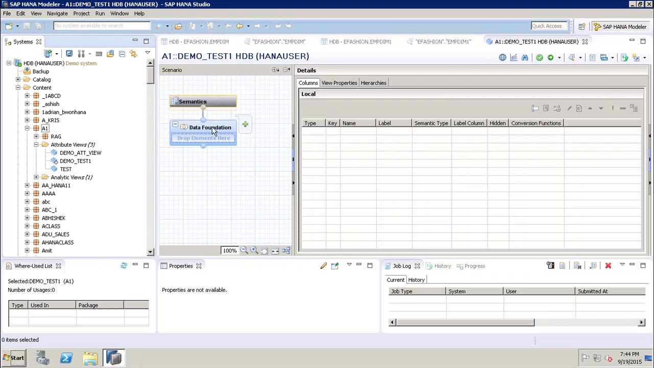 SAP HANA - Attribute View