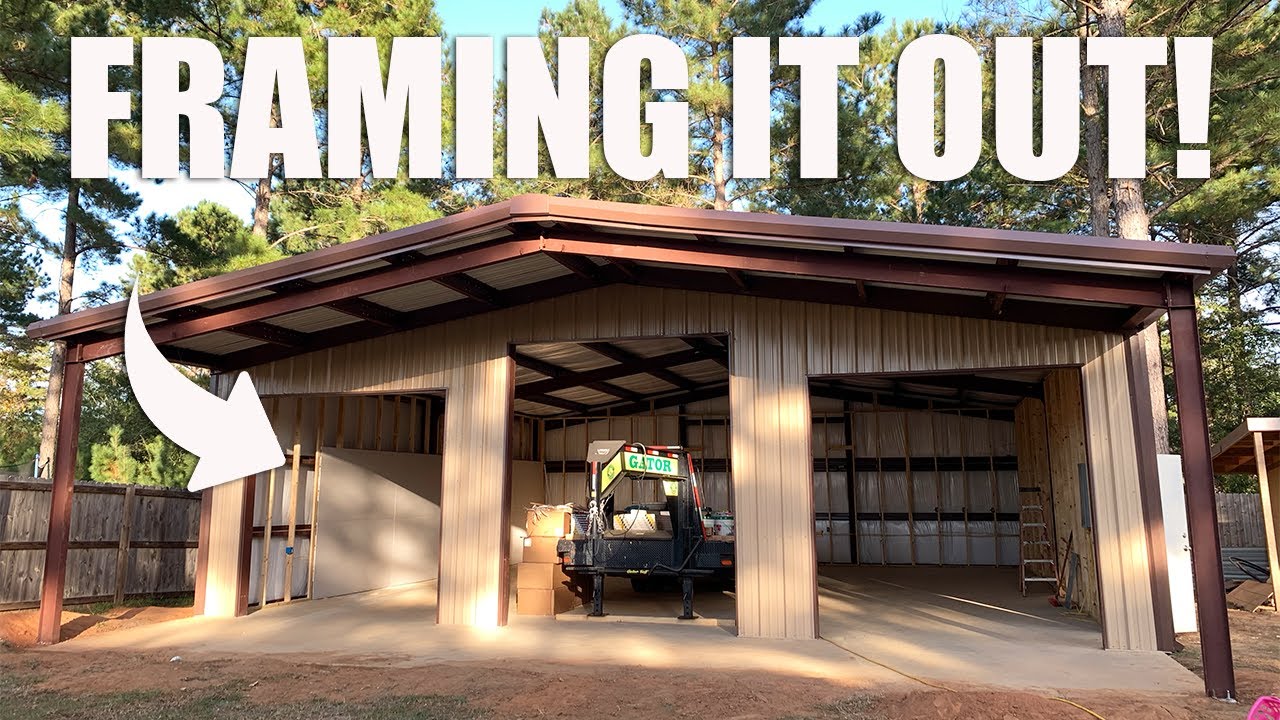 My Backyard Dream Shop/Mancave Is Getting a Full Interior!! Red Iron Steel Building
