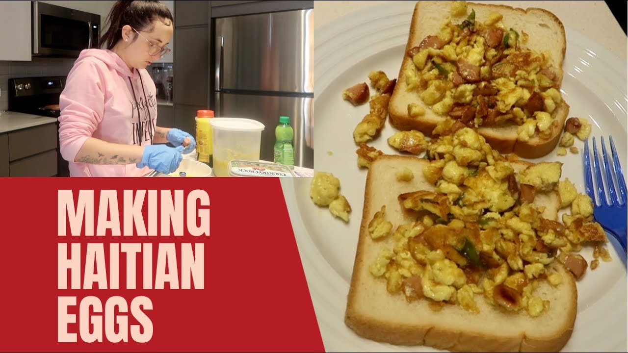 Making My Fiancé Haitian Eggs For Breakfast **Cooking Vlog**