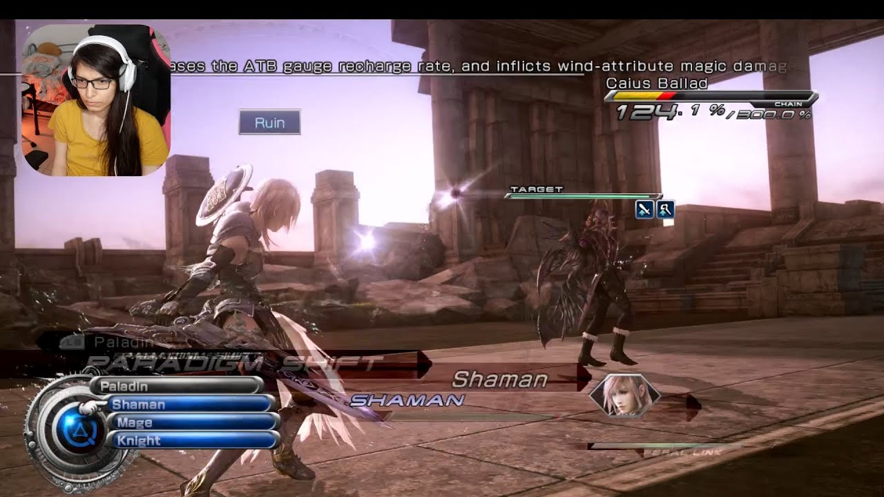Final Fantasy XIII-2 Lightning Lv 0 Vs Caius