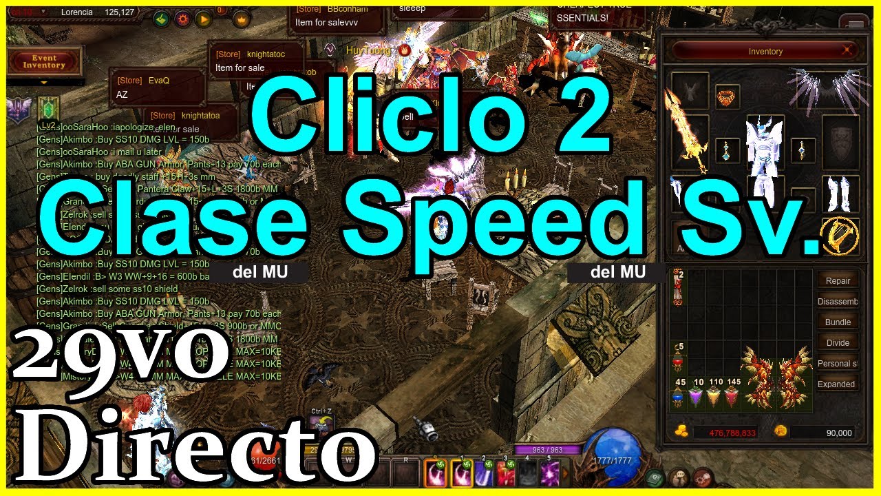 Entramos al Ciclo 2 - Clase Speed Server Toma Asiento | Mu Online