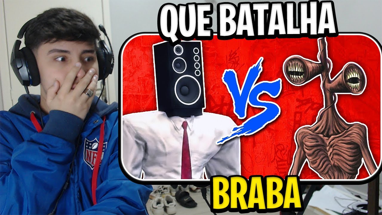 Big Speaker Man (Skibidi Toilet) Vs Siren Head (Cabeça de Sirene) - Batalha de rap | REACT