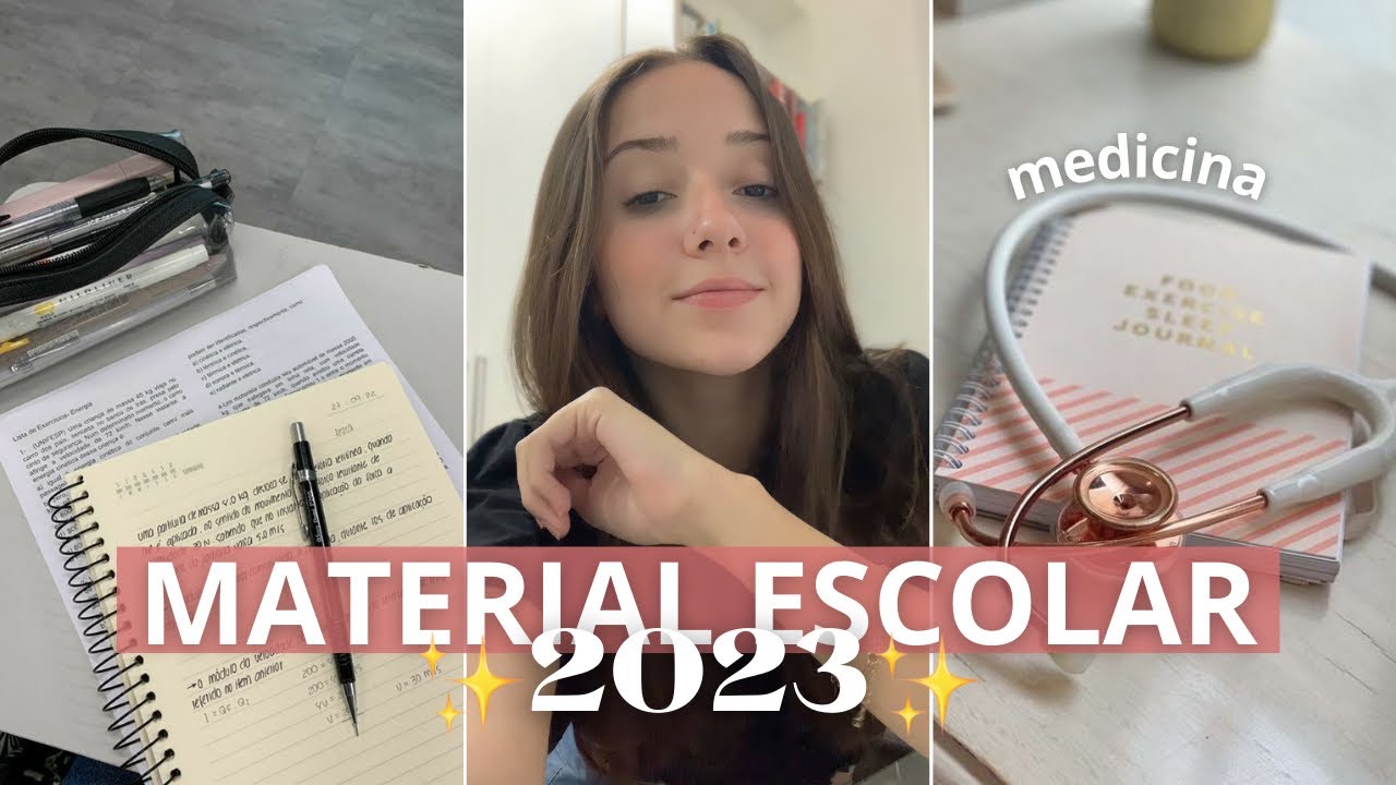 MEU MATERIAL ESCOLAR 2023 para a FACULDADE DE MEDICINA 🤍🥼