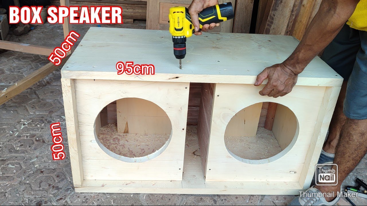 Cara membuat box speaker subwoofer 12 inchi | DIY wood speaker | Woodworking | Nina Taristiana