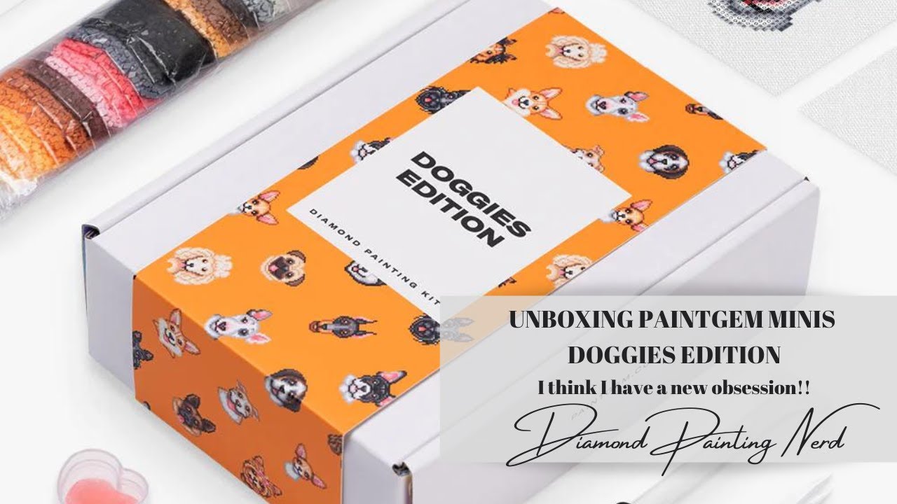 PAINTGEM MINI DOGGIES EDITION UNBOXING | CUTE LITTLE DIAMOND PAINTINGS | DIAMOND PAINTING NERD