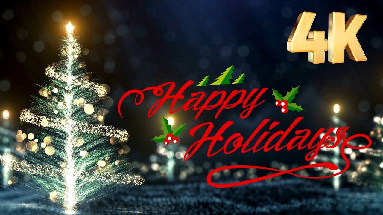 Green Christmas Tree Screensaver, Festive Ornaments Background, Holiday Wallpaper, VJ Loop, No Audio