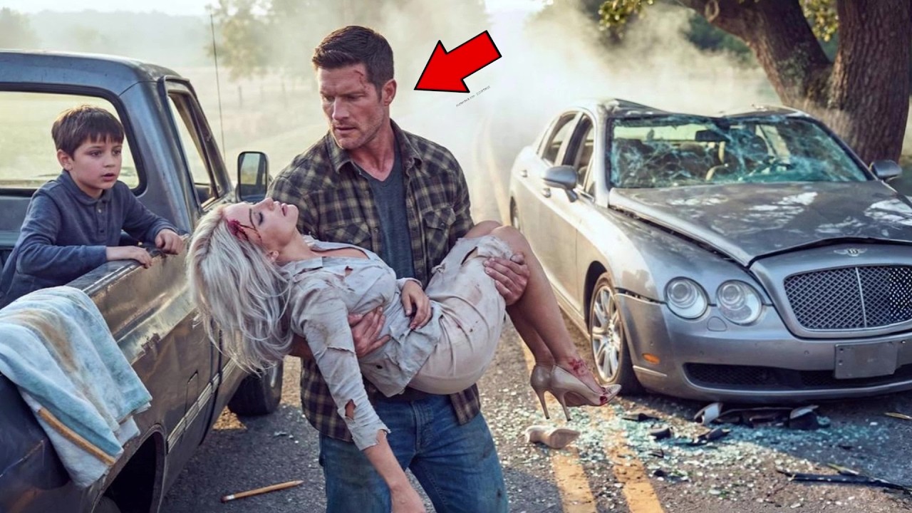 Single Dad Pulls Billionaire from Car Crash — Walks Away Without A Word