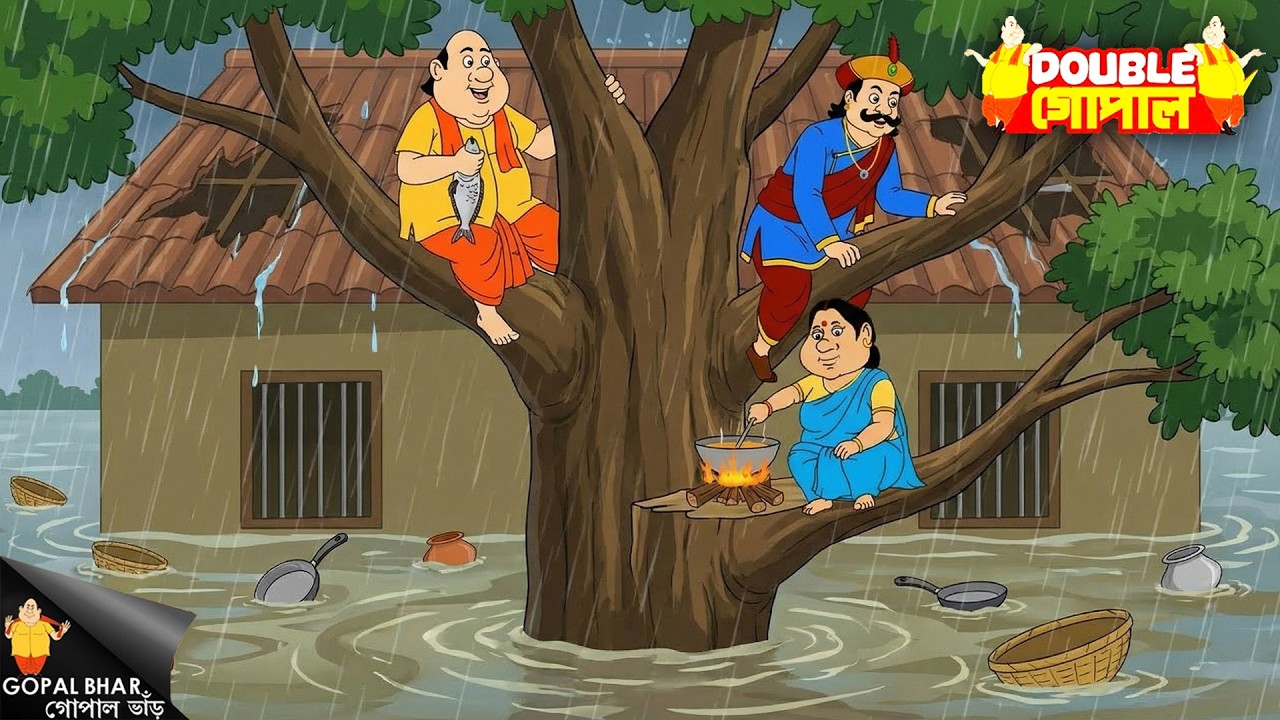 বন্যায় আটকা পড়া গোপাল দাদা এবং রাজা, গাছে উঠে খাবার রান্না করলেন | Gopal Bhar | New Episode 2026