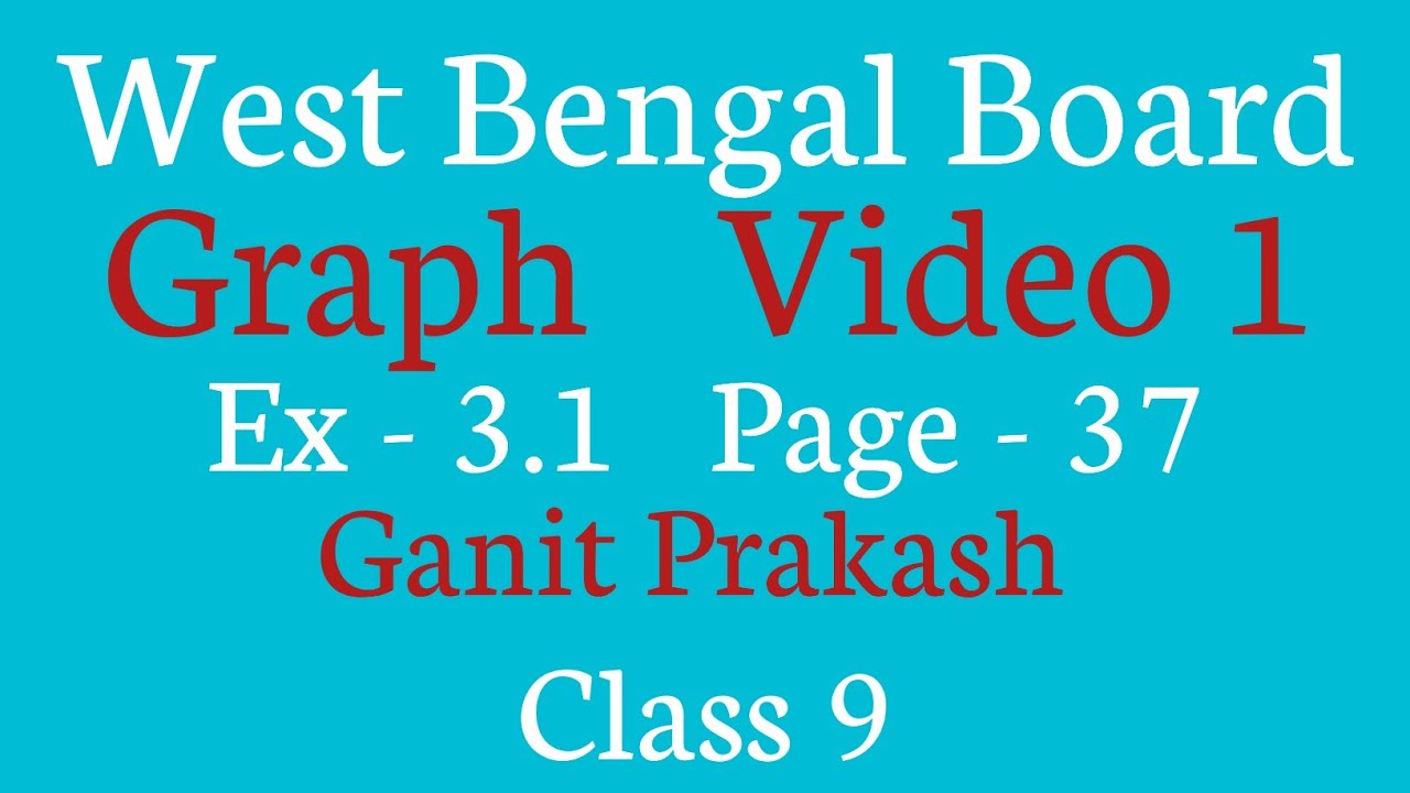 Graph Part 1 | WB Class 9 Math Exercise 3.1 | WBBSE Class IX Math Chapter 3 | WB CLASS 9 Graph |