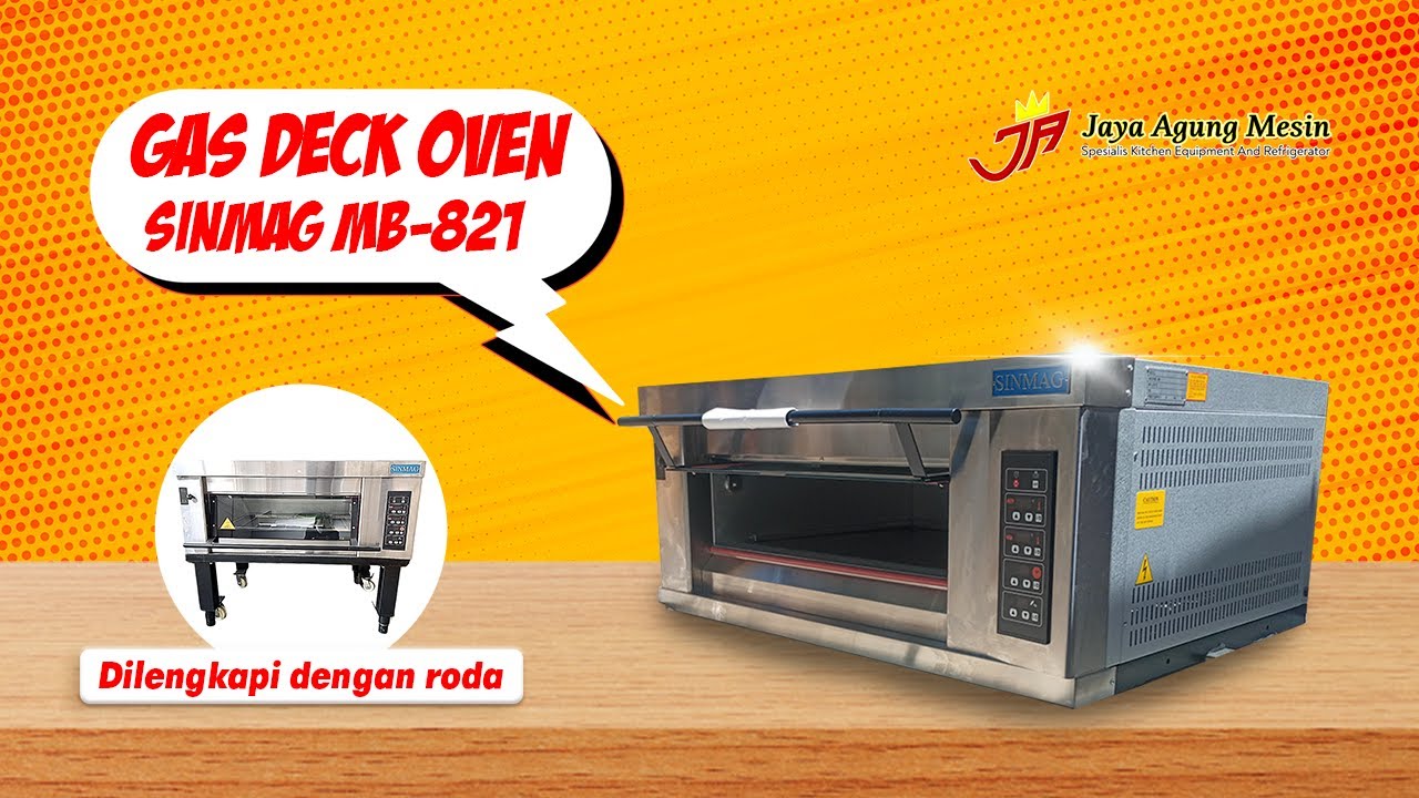Review Oven Gas 1 Deck 2 Loyang SINMAG MB-821 | Jaya Agung Mesin Surabaya