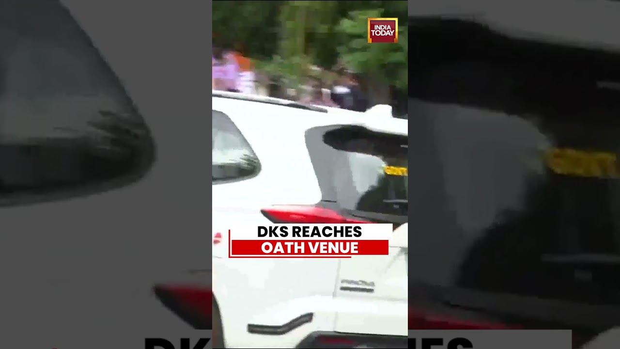 Karnataka CM News: DK Shivakumar Reaches Lok Bhavan | Karnataka CM Oath Ceremony Begins