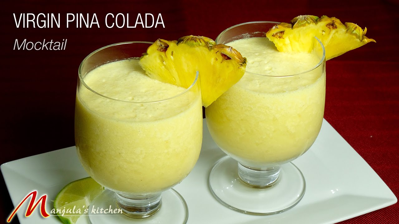 Virgin Pina Colada | Pina Colada Mocktail Recipe by Manjula | A Refreshing Delight