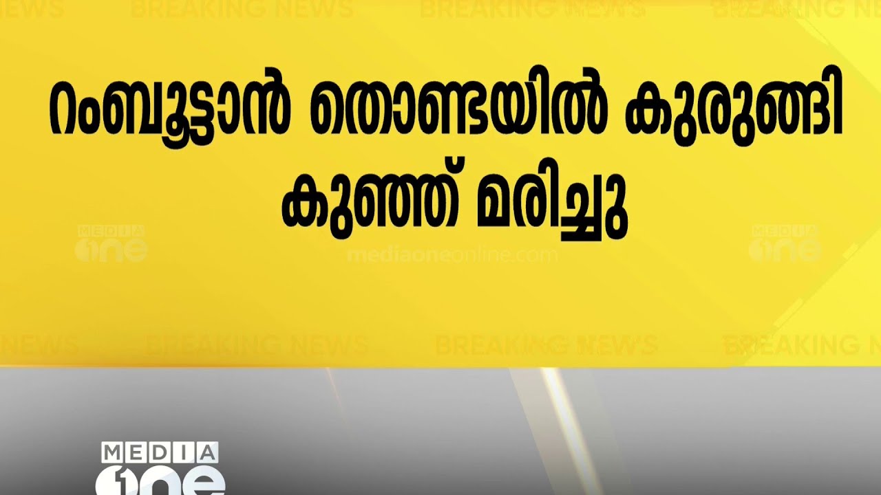 റംബൂട്ടാൻ തൊണ്ടയിൽ കുരുങ്ങി അഞ്ചുമാസം പ്രായമുള്ള കുഞ്ഞിന് ദാരുണാന്ത്യം