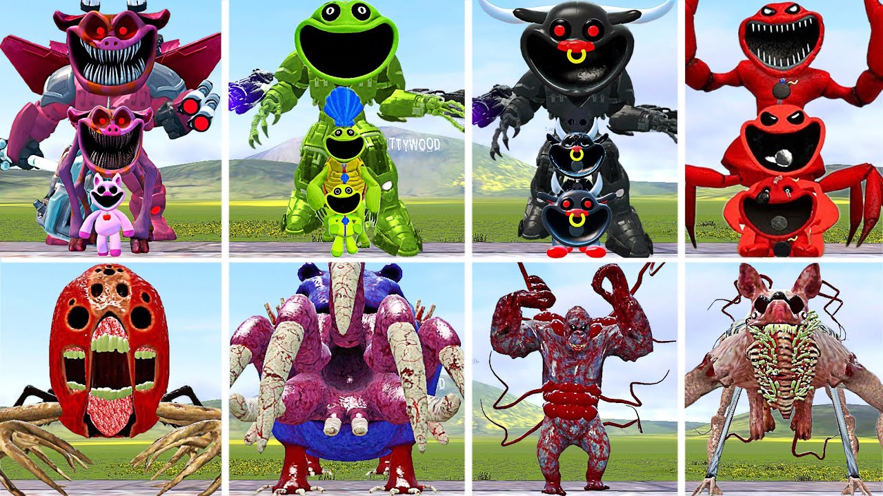 All MECHATITAN SMILING CRITTERS - POPPY PLAYTIME CHAPTER 4 VS All ZOOCHOSIS ANIMALS In Garry's Mod