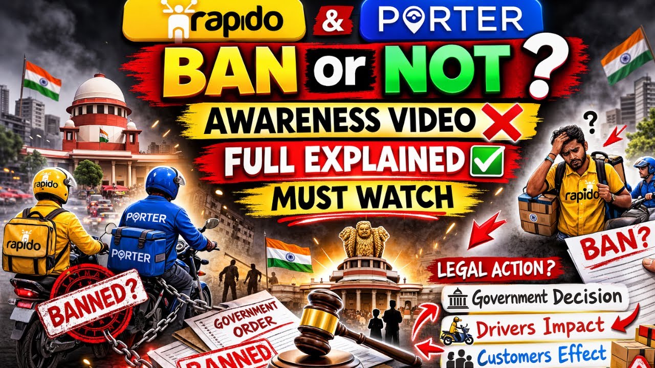 ❌😭RAPIDO & PORTER BAN OR NOT WHAT HAPPENED🧐 ❌ EXPLAINED #rapidobiketaxijob #porter #tamilnews #tamil