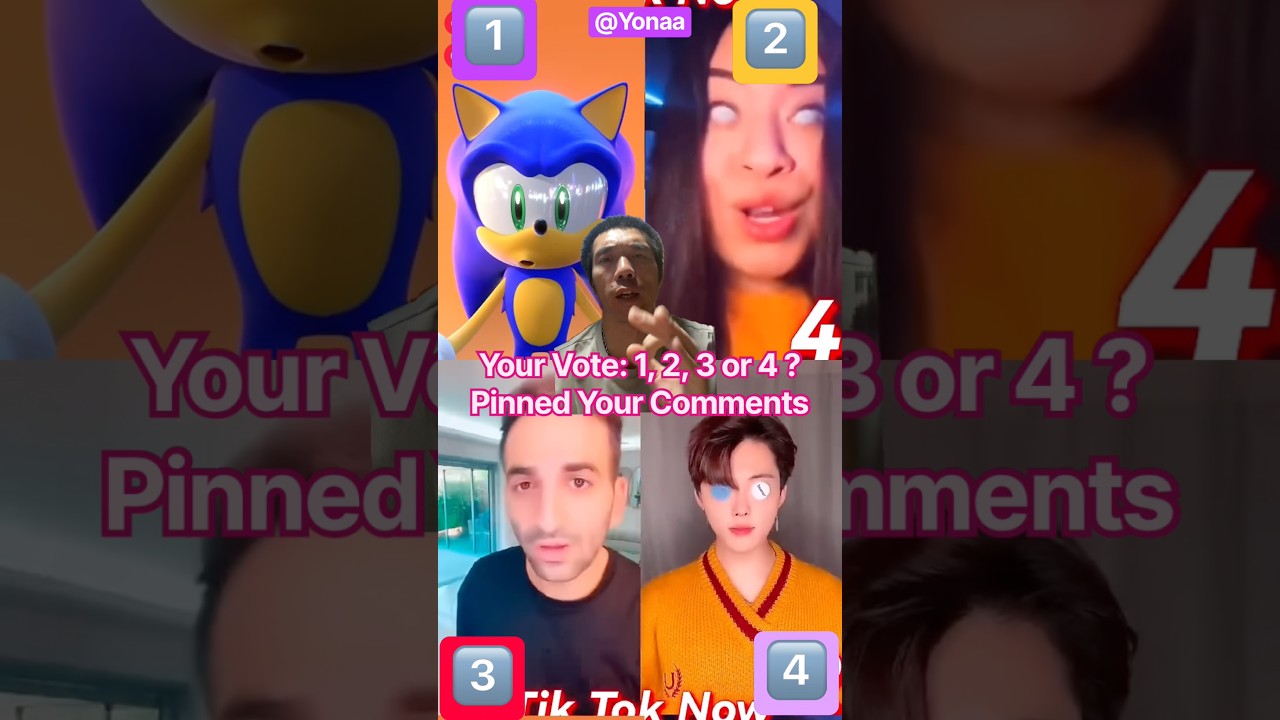 Ваш выбор: 1, 2, 3 или 4? Закрепленные комментарии #sonic #768 #viral #1234 #shorts